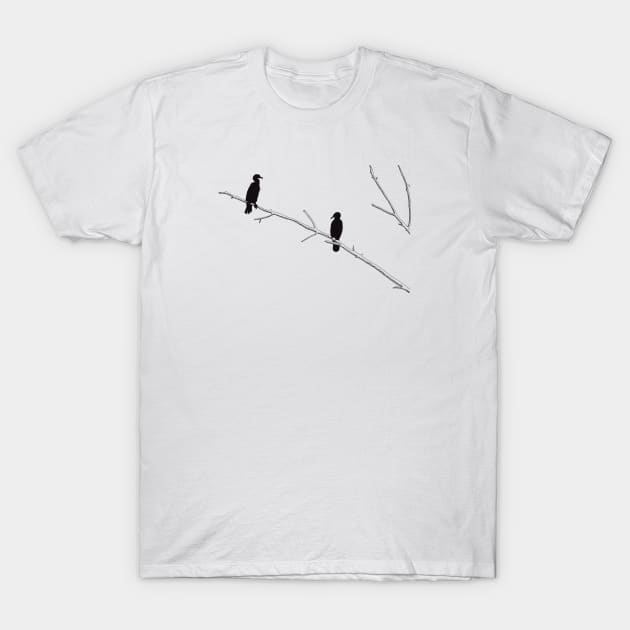 Cormorants T-Shirt by Kirsty Topps